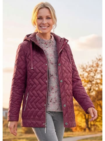 GOLDNER Übergangsjacke mit Kapuze in bordeaux
