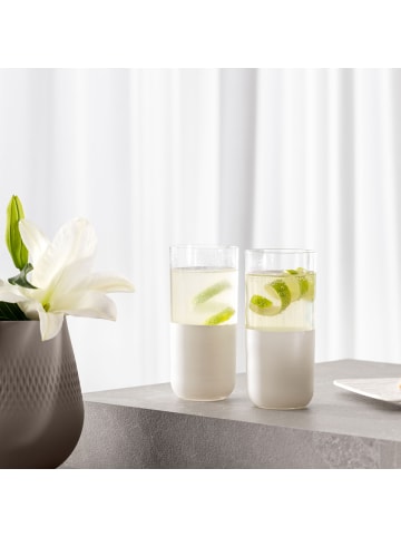 Villeroy & Boch Longdrink-Glas, Set 4tlg. Manufacture Rock blanc in weiß