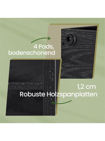 VASAGLE Schuhbank Custos in Schwarz - (B)104 x (H)48 x (T)30 cm