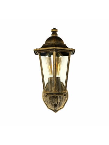 Licht-Erlebnisse Außen Wandlampe (B)17 x (H)36 cm in Gold Antik