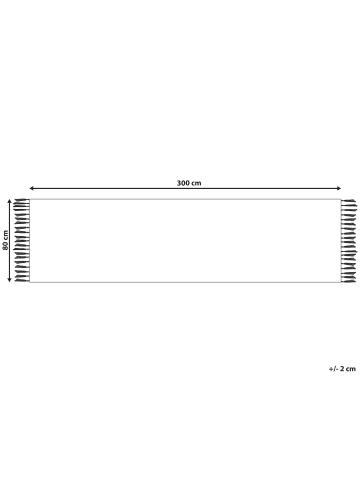 Beliani Kelim VARSER in Bunt/Blau/Weiß - (W) 80 x (L) 300 cm