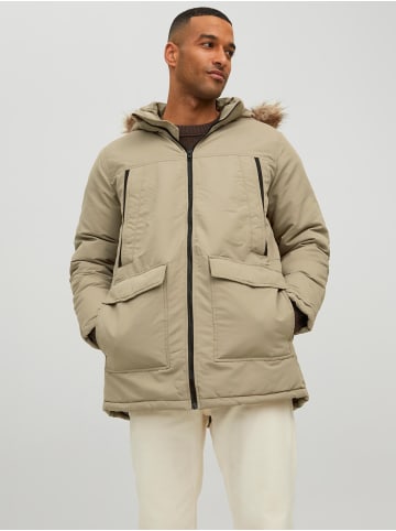 Jack & Jones Warm Gefütterte Jacke Winter Parka Blouson JJECRAFT in Braun