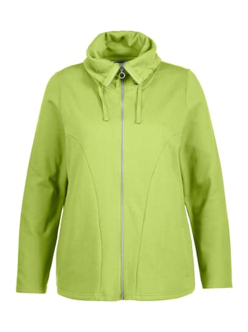 Ulla Popken Sweatjacke in maigrün