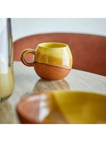 Bloomingville Becher PAULA Gelb Braun mit Henkel