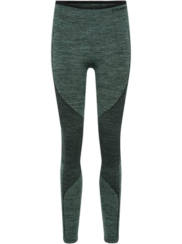 Hummel Hummel Leggings Hmlmt Yoga Damen Atmungsaktiv Feuchtigkeitsabsorbierenden Nahtlosen in NORTH ATLANTIC/BLACK MELANGE