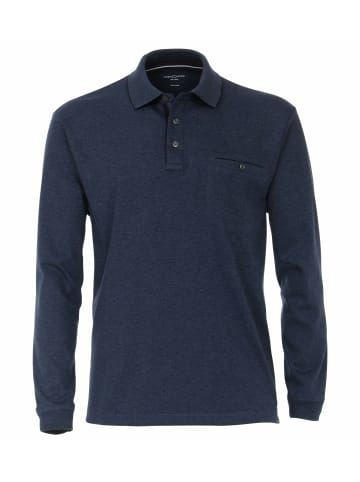 CASAMODA Poloshirt langarm für Herren in blau