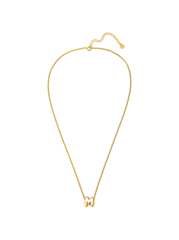 Glanzstücke München Kette Buchstabe M aus Sterling Silber in gelbgold