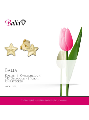 BALIA Gold 333 Damen Ohrstecker Star Ohrringschmuck ca. 7mm