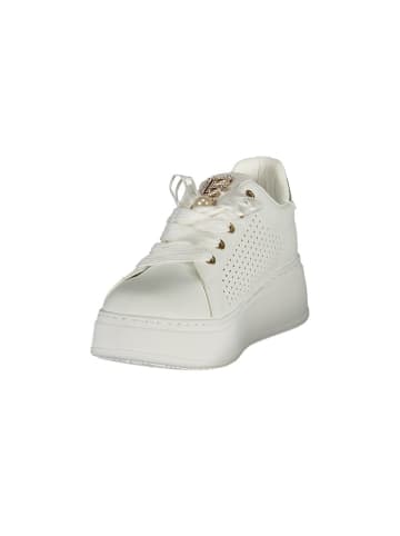 Laura Biagiotti Weiße Polyurethan-Sneaker