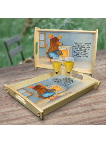 Mr. & Mrs. Panda Tablett Maus Kekse Design mit Spruch in Weiß