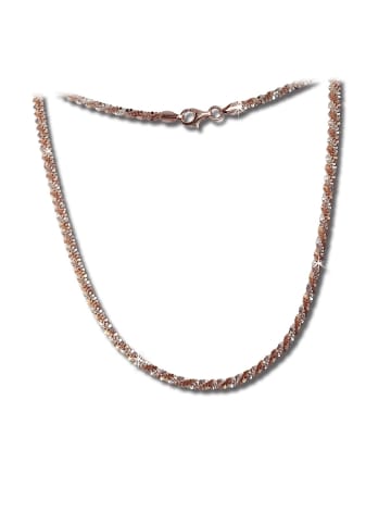 SilberDream 925 Silber, vergoldet (Roségold 333) Damen Halsketten gedreht  ca. 45cm