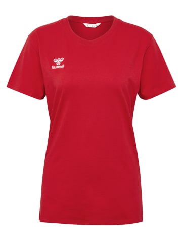 Hummel T-Shirt Rundhalsausschnitt gesticktes Logo Regular fit in Rot