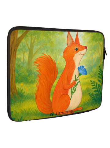 Mr. & Mrs. Panda Laptop Tasche Eichhörnchen Blume Design ohne Sp... in Weiß