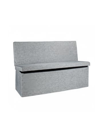 relaxdays Faltbarer Sitzhocker in Grau - (B)114 x (H)73 x (T)38 cm