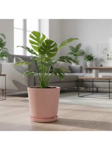 relaxdays 2x Blumentopf in Altrosa - (H) 20 x Ø 20 cm