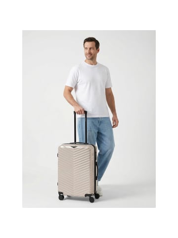 Redolz Essentials 18 2.0 4 Rollen Trolley M 66 cm mit Dehnfalte metallic-greige shiny