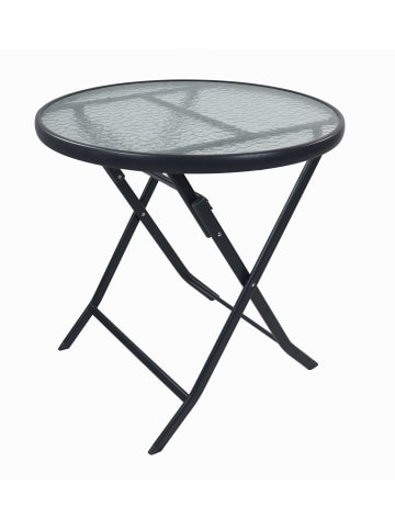VCM  3tlg Balkonset Gartenmöbel Stapelstühle Set Sonlas in Anthrazit