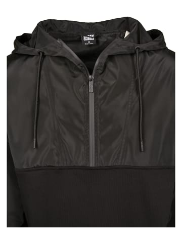 Urban Classics Zip-Kapuzenpullover in schwarz