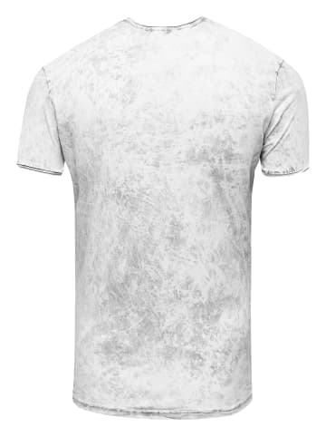 Rusty Neal T-Shirt Verwaschen mir Front Print in Weiß
