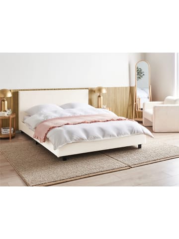 Beliani Doppelbett ALBI in Weiß/Schwarz - (W) 175 x (H) 94 x (L) 211 cm