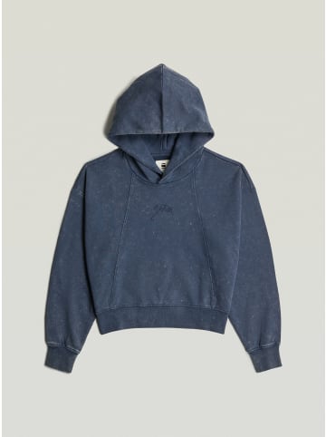 G-Star Raw Washed A Line Script Hoodie Sweater osaka blue smokey gd