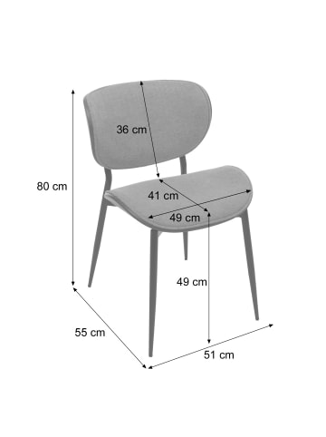 MCW 6er-Set Esszimmerstuhl O45, Natur, hellgrau