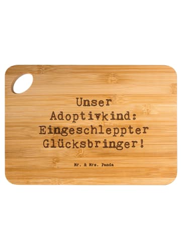 Mr. & Mrs. Panda Brett Spruch Adoptivkind Glücksbringer mit Spruch in Braun
