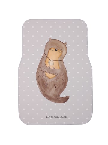 Mr. & Mrs. Panda Auto Teppich Otter Muschel ohne Spruch in Grau Pastell