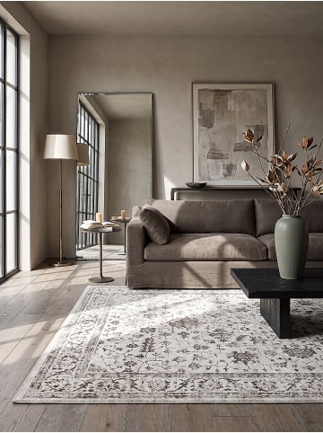 KADIMA DESIGN Teppich Kurzflor Orientalisch pflegeleicht Wohnzimmer Schlafzimmer Flur in Creme