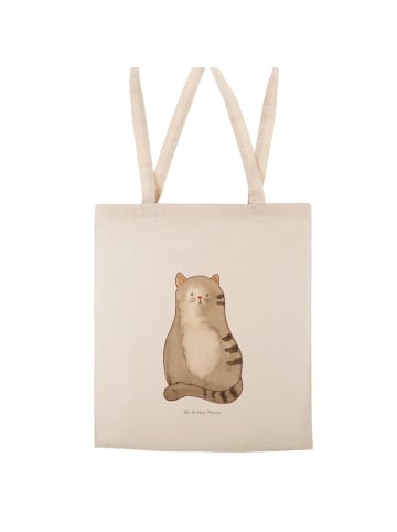 Mr. & Mrs. Panda Einkaufstasche Katze Sitzen ohne Spruch in Creme