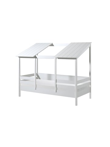 58 aufm Kessel HAUSBETT Katjuscha 214x174x105 aus Massivholz+MDF in Weiß