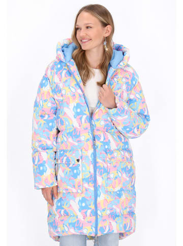 myMo Women Coat in blue multicolor