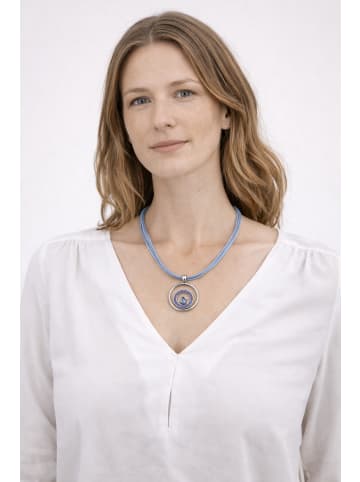 collezione alessandro Kurze Kette " Bergamo " in blau