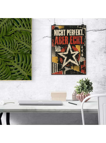 Print Stern rebellisch Design mit Spruch in Weiß