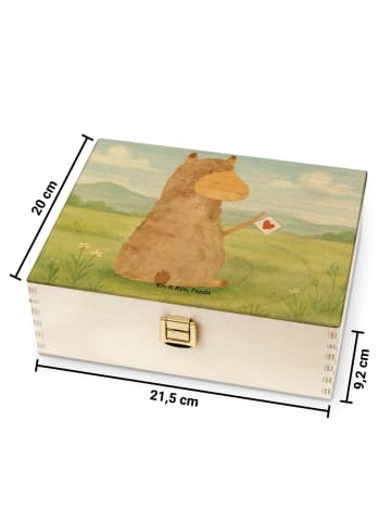 Mr. & Mrs. Panda Teedose Alpaka Fahne Design ohne Spruch in Weiß