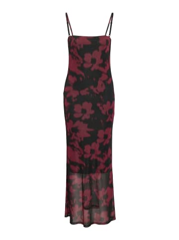 Noisy may Kleid Enger Schnitt Allover-Print Ärmelos in Weinrot