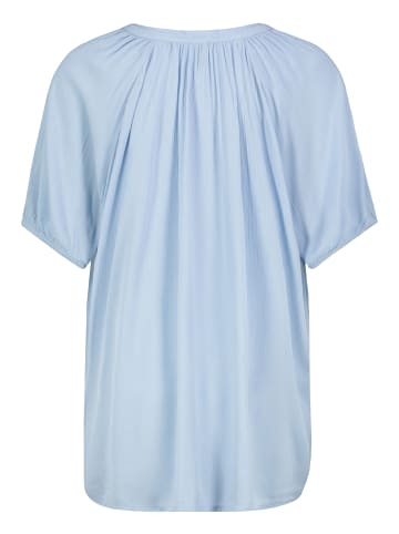 Eight2Nine Leichte Bluse mit V-Ausschnitt und Raffung Detail in Blau