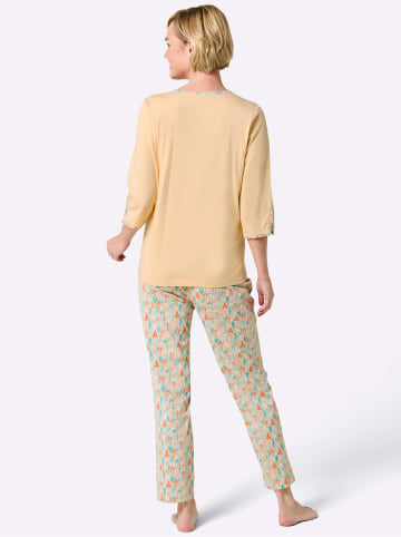 WITT WEIDEN Schlafanzug in apricot-salbei-bedruckt