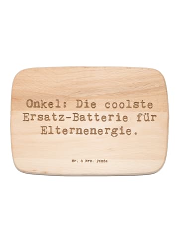 Mr. & Mrs. Panda Holz Servierbrett Spruch Onkel Energie mit Spruch in Transparent