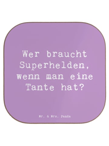 Mr. & Mrs. Panda Teeuntersetzer Spruch Lieblings-Tante mit Spruch in Lavendeltraum