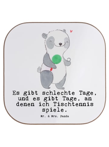 Mr. & Mrs. Panda Coaster Panda Tischtennis mit Spruch in Weiß