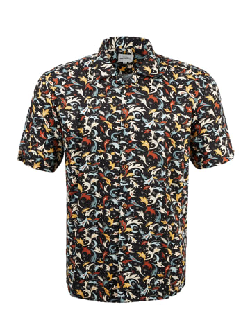 Ben Sherman Casual Shirt Botanical Print in schwarz