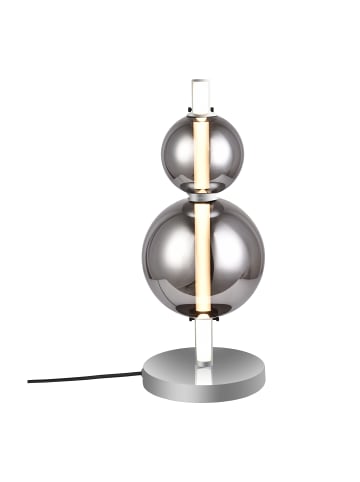 näve LED Tischleuchte "NOVA" in chrome - (L)18 cm x (B)18 cm x (H)44 cm - EEK E