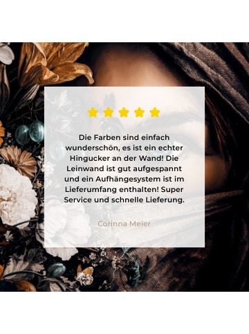 MuchoWow Leinwand bilder Blumenporträt (BxH)