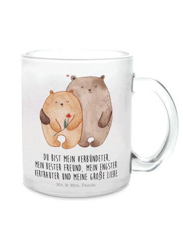 Mr. & Mrs. Panda Pott Bären Liebe mit Spruch in Transparent