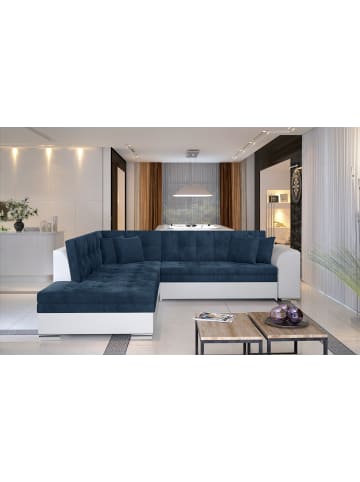 MF Design Piri Recamiere Links in Navyblau -  (L) 260 x (B) 260 x (H) 78 cm