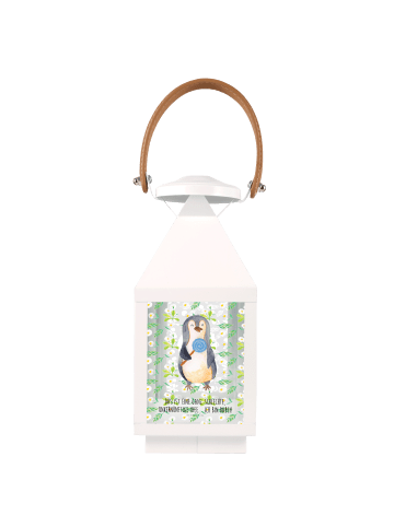 Mr. & Mrs. Panda Windlicht Pinguin Lolli mit Spruch in Transparent