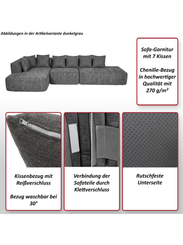 MCW Sofa-Garnitur Q28 Liegefläche links, Grün