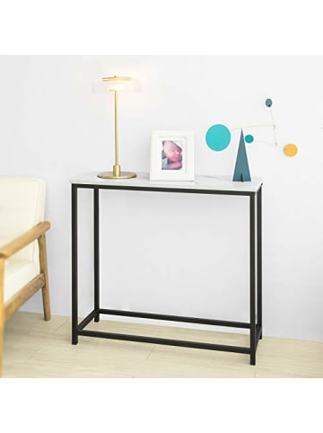 SoBuy Konsolentisch in Weiß und Schwarz - (B)80 x (H)75 x (T)30cm