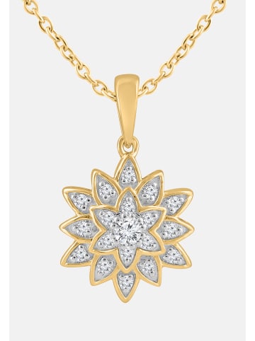 Diamant Exquis Halskette aus 375 Gelbgold mit Diamant